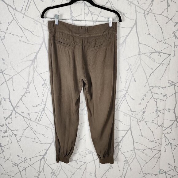 Elevenses Army Green Pleated Front Utility Jogger Pants - Picture 4 of 8